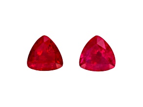 Ruby 4.2mm Trillion Matched Pair 0.73ctw