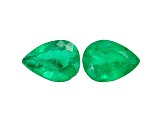 Colombian Emerald 8.5x6.2mm Pear Shape Matched Pair 2.46ctw
