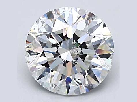 2.5ct Natural White Diamond Round, H Color, SI2 Clarity, GIA Certified