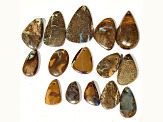Australian Boulder Opal Free-Form Cabochon Set of 15 125.00ctw