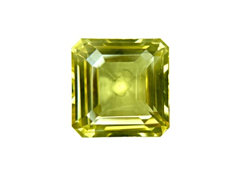 Yellow Sapphire Loose Gemstone Unheated 12.7x12.6mm Asscher Cut 13.22ct