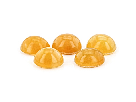 Fire Opal Cat's Eye 7x6mm Oval Set of 5 4.46ctw