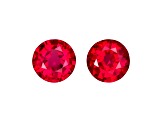 Ruby 4.9mm Round Matched Pair 1.04ctw