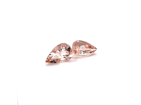 Morganite 19x12mm Pear Shape Matched Pair 22.72ctw