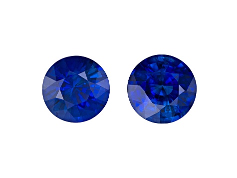 Sapphire 6.1mm Round Matched Pair 2.13ctw