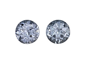 Gray Spinel 6.1mm Round Matched Pair 2.03ctw