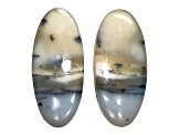 Chalcedony 25.8x11.2mm Oval Tablet Set of 2 19.30ctw