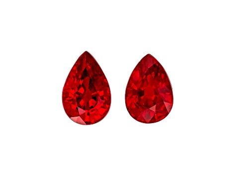 Ruby 6x4mm Pear Shape Matched Pair 1.21ctw