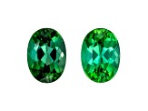Green Tourmaline 7x5mm Oval Matched Pair 1.81ctw