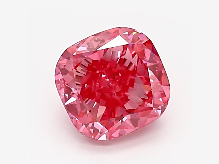 1.10ct Vivid Pink Cushion Lab-Grown Diamond SI1 Clarity IGI Certified