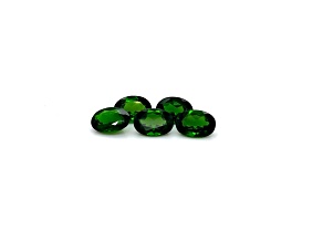 Chrome Diopside 7x5mm Oval Set of 5 4.15ctw