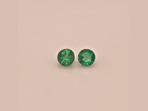 Zambian Emerald 4.8mm Round Matched Pair 0.91ctw
