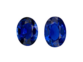 Sapphire Unheated 6.8x4.9mm Oval Matched Pair 2.03ctw