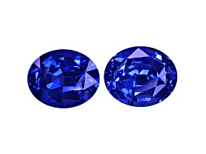 Sapphire 9.3x7.7mm Oval Matched Pair 6.8ctw