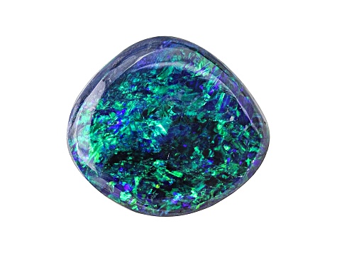 Australian Black Opal 9x8mm Free-Form Cabochon 1.21ct