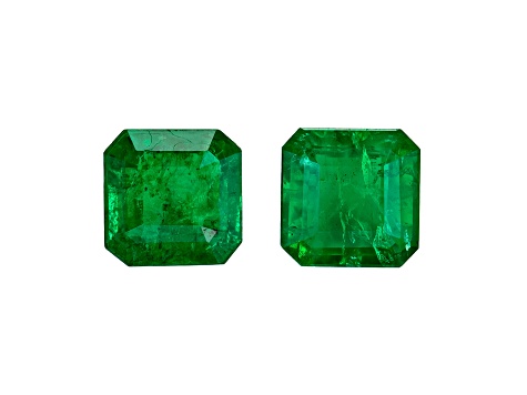 Brazilian Emerald 4.5mm Emerald Cut Matched Pair 0.95ctw