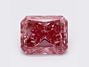 1.09ct Vivid Pink Radiant Cut Lab-Grown Diamond VS2 Clarity IGI Certified