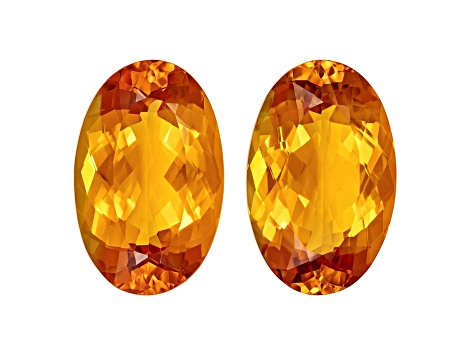Citrine 22x14mm Oval Matched Pair 33.77ctw