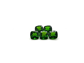 Chrome Diopside 6mm Cushion Set of 5 5.00ctw