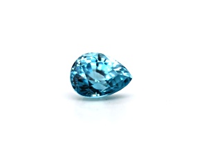 Blue Zircon 9.5x7.7mm Pear Shape 4.01ct