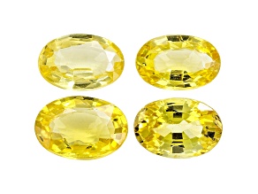 Yellow Sapphire Oval Set of 4 1.91ctw