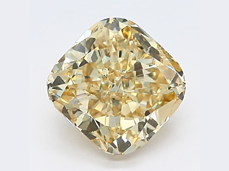 2.18ct Intense Yellow Cushion Lab-Grown Diamond SI1 Clarity IGI Certified