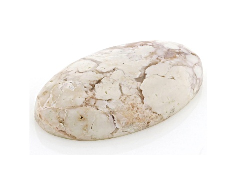 White Horse Agate 24.5x14.8mm Oval Cabochon 14.73ct