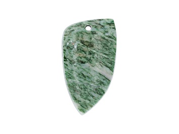 Picture of Canadian Fuchsite 43.5x24.5mm Shield Shape Cabochon Focal Bead