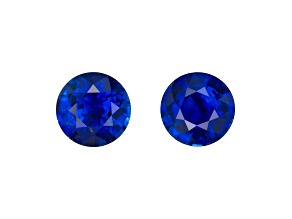 Sapphire 5.8mm Round Matched Pair 1.69ctw