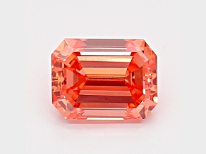 1.02ct Vivid Pink Emerald Cut Lab-Grown Diamond SI1 Clarity IGI Certified