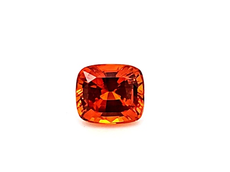 Orange Sapphire 8.1x7.1mm Cushion 3.03ct