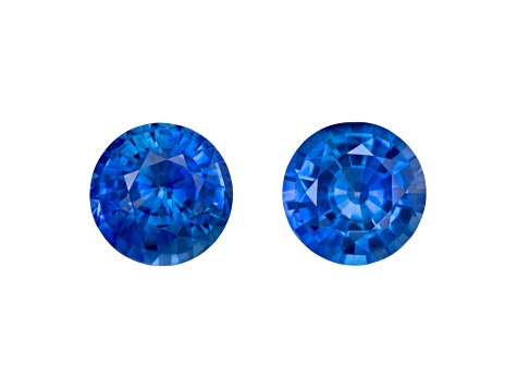 Sapphire 6.7mm Round Matched Pair 2.84ctw