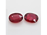 Ruby 12x9.8mm Oval Matched Pair 10.13ctw