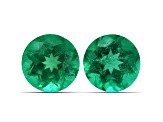 Zambian Emerald 6.5mm Round Matched Pair 2.16ctw