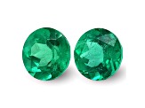 Zambian Emerald 6.5mm Round Matched Pair 2.16ctw