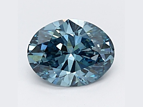 1.19ct Vivid Blue Oval Lab-Grown Diamond VS2 Clarity IGI Certified