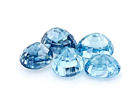 ⭐️jpjpc ⭐️ Blue Zircon 6x5mm Oval Set of 5 6.06ct - 1DZXPA | JTV