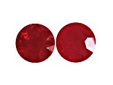 Ruby 9.3mm Round Matched Pair 8.18ctw