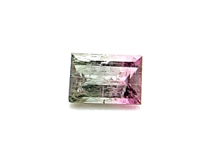 Bi-Color Tourmaline 7x4.1mm Emerald Cut 0.90ct
