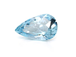 Aquamarine Checkerboard Pear Shape 9 x 12.9 mm VVS, 3.12 cts