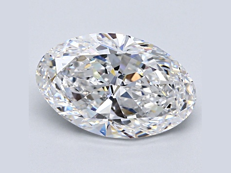 3.5ct Natural White Diamond Oval, E Color, VS2 Clarity, GIA Certified