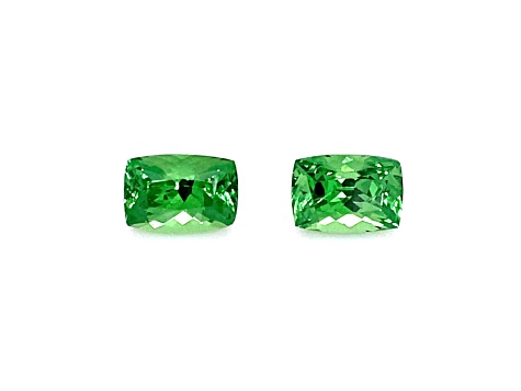 Tsavorite 6.64x4.59mm Cushion Matched Pair 1.94ctw