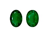Brazilian Emerald 7x5mm Oval Matched Pair 1.37ctw
