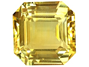 Yellow Sapphire Unheated 18.36x18.28mm Emerald Cut 35.32ct