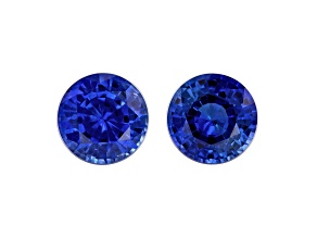 Sapphire 5mm Round Matched Pair 1.38ctw