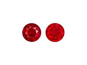 Ruby 4.7mm Round Matched Pair 1.05ctw