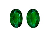 Brazilian Emerald 6.1x4mm Oval Matched Pair 0.94ctw