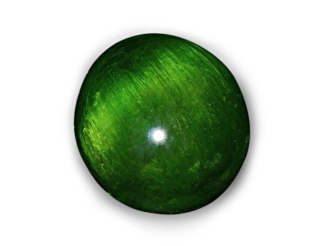 Demantoid Cat's Eye 9.1x8.5mm Off-Round Cabochon 5.41ct