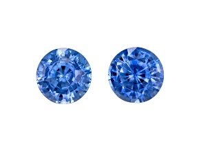 Sapphire 6.3mm Round Matched Pair 2.48ctw