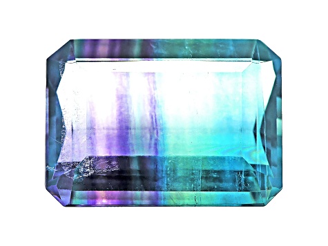 Bi-Color Fluorite 18x13mm Emerald Cut 15.95ct